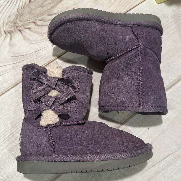 Kookaburra Ugg Purple Shoes with Bow Toddler Size 9 Koolaburra